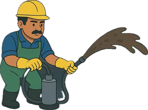 Step 1 of water tank cleaning: Mechanised Dewatering