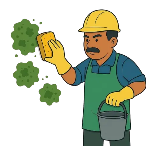 Step 2 of water tank cleaning: Sludge Removal